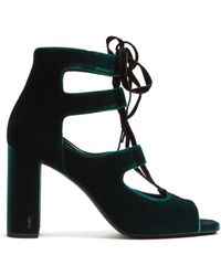 saint laurent green heels
